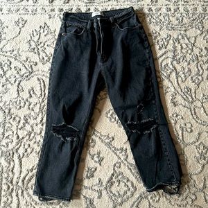 Abercrombie & Fitch Curve Love Ankle Straight Ultra High Rise Size 28/6 Short